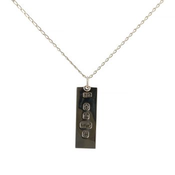 9ct Yellow Gold Ingot Pendant and Chain 20"