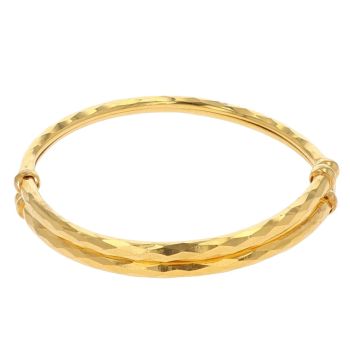 22ct Yellow Gold Patterned Children's Bangle