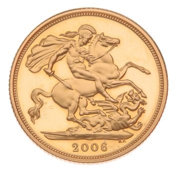 2006 Elizabeth II Fourth Portrait UK Full Sovereign Coin