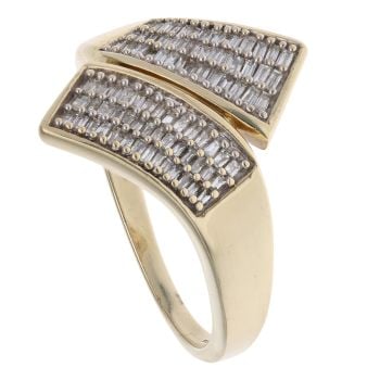 9ct Yellow Gold 0.60ct Baguette Cut Diamond Fancy Ring