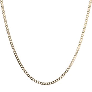 9ct Yellow Gold Curb Chain 22"