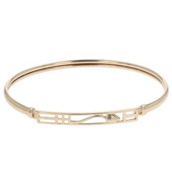 9ct Yellow Gold Rennie Mac Hinged Bangle