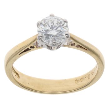 18ct Yellow Gold 1.04ct Brilliant Cut Diamond Solitaire Ring