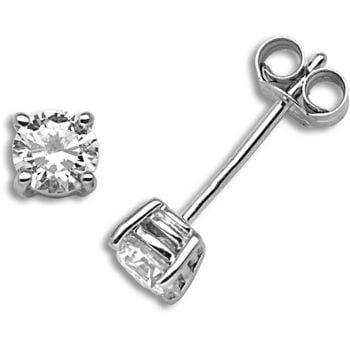 18 Carat White Gold 75pts Diamond Earrings