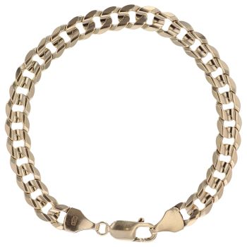9ct Yellow Gold Curb Bracelet 8"