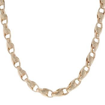 9ct Yellow Gold Patterned Tulip Chain 26"