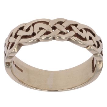 9ct Yellow Gold Half Celtic Ring