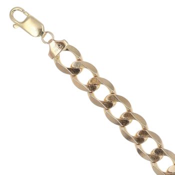 9ct Yellow Gold Curb Bracelet 8.5"