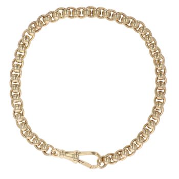 9ct Yellow Gold Rollerball Bracelet 8"