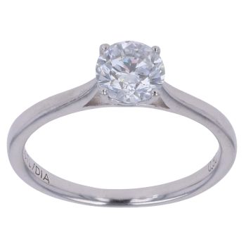 9ct White Gold 0.50ct Brilliant Cut Lab Grown Diamond Solitaire Ring