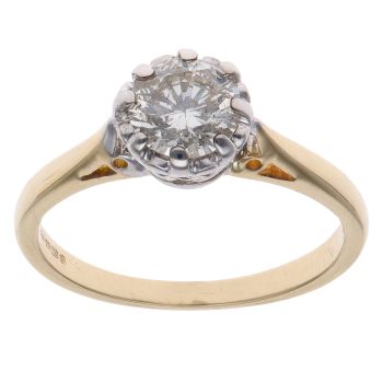 18ct Yellow Gold 1.00ct Brilliant Cut Diamond Solitaire Ring