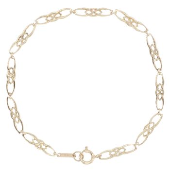 9ct Yellow Gold Fancy Bracelet 7"
