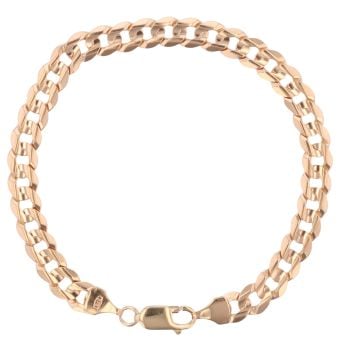 9ct Yellow Gold Curb Bracelet 8"