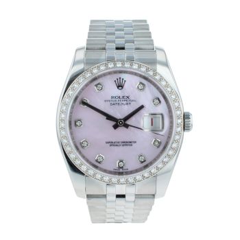 Rolex Custom Datejust Pre Owned Watch Ref 116200