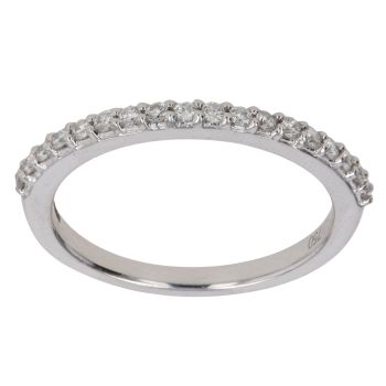18ct White Gold 0.25ct Brilliant Cut Diamond Half Eternity Ring
