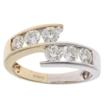 14ct Yellow and White Gold 1.20ct Brilliant cut Diamond Fancy Ring