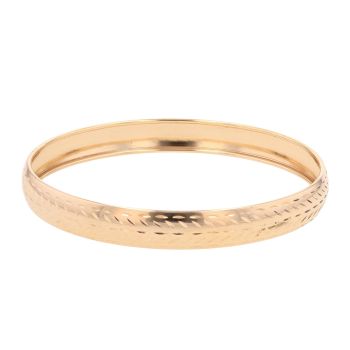 9ct Yellow Gold Patterned Bangle