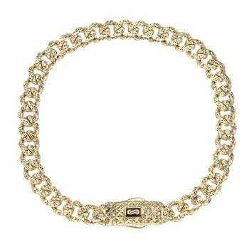 14ct Yellow Gold Monaco Classic Flex Lock Curb Bracelet 7.5"