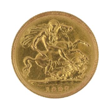 1897 Victoria Half Sovereign Coin