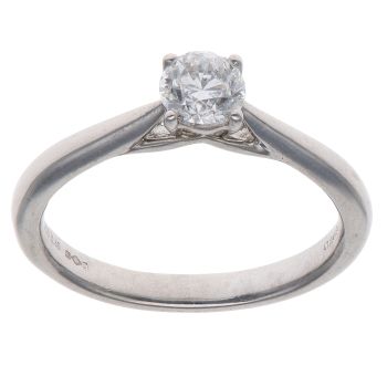 Platinum 0.60ct Brilliant Cut Diamond Solitaire Ring