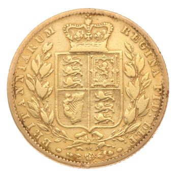 1864 Victoria Young Head UK Full Sovereign Coin