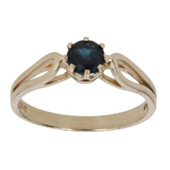 9ct Yellow Gold Sapphire Single Stone Ring