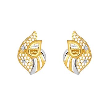 22ct Yellow Gold Plain Studs Earrings