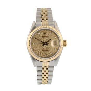 Rolex Custom Datejust Pre Owned Watch Ref 69173