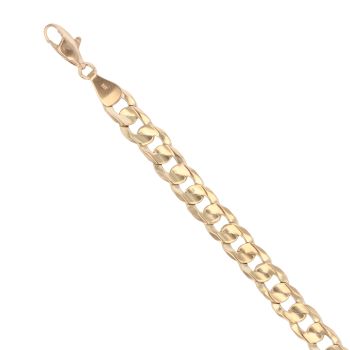9ct Yellow Gold Curb Bracelet 8"