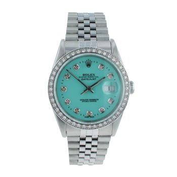 Rolex Custom Datejust Pre Owned Watch Ref 16200
