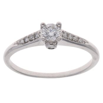 18ct White Gold 0.40ct Brilliant Cut Diamond Solitaire Ring