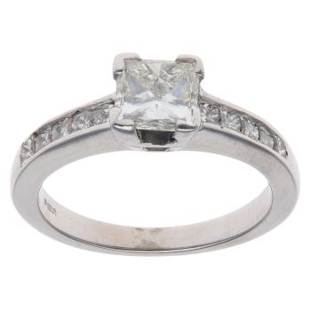 18ct White Gold 1.50ct Princess Cut Diamond Solitaire Ring