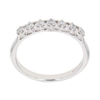 9ct White Gold 0.35ct Brilliant Cut Diamond Half Eternity Ring