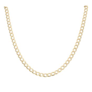 9ct Yellow Gold Curb Chain 22"