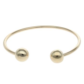 9ct Yellow Gold Plain Torque Bangle