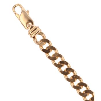 9ct Yellow Gold Curb Bracelet 8"