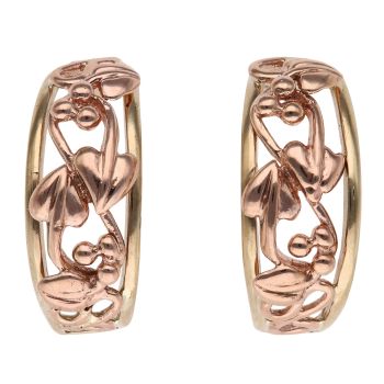 9ct Yellow and Rose Gold Clogau Tree Of Life Hoop Earrings