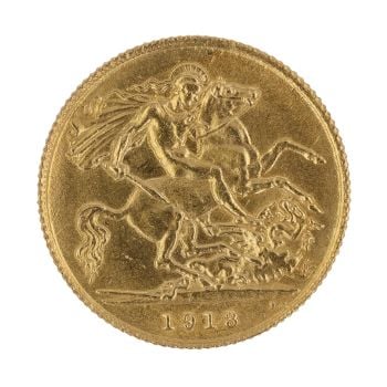 1913 George V Half Sovereign Coin