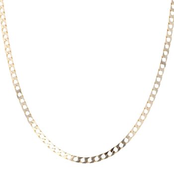 9ct Yellow Gold Square Curb Chain 20"