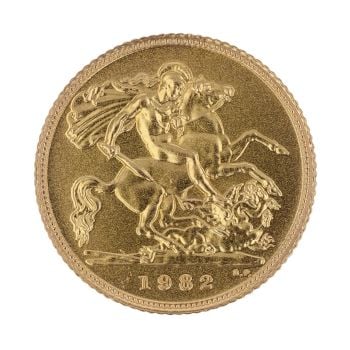 1982 Elizabeth II Half Sovereign Coin