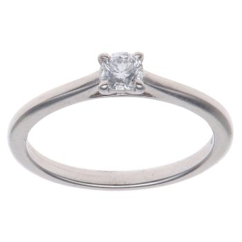 9ct White Gold 0.25ct Brilliant Cut Lab Grown Diamond Solitaire Ring
