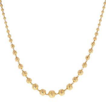 22ct Yellow Gold Graduated Bead Chain 16"