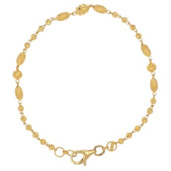 22ct Yellow Gold Fancy Bead Bracelet 7"