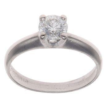 18ct White Gold 0.60ct Brilliant Cut Diamond Solitaire Ring