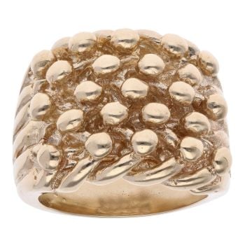 9ct Yellow Gold Five Row Keeper Ring