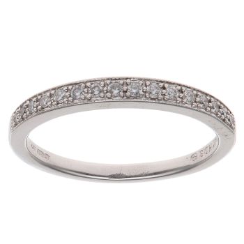 14ct White Gold 0.15ct Diamond Half Eternity Ring