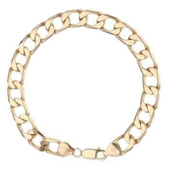 9ct Yellow Gold Curb Bracelet 8.5"