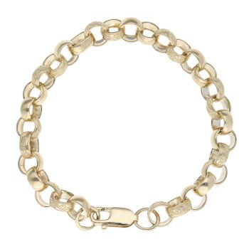 9ct Yellow Gold Belcher Bracelet 8"
