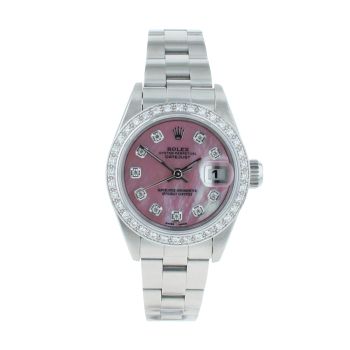 Rolex Custom Oyster Perpetual Date Pre Owned Watch Ref 69160