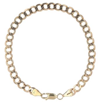 9ct Yellow Gold Curb Bracelet 7.5"
